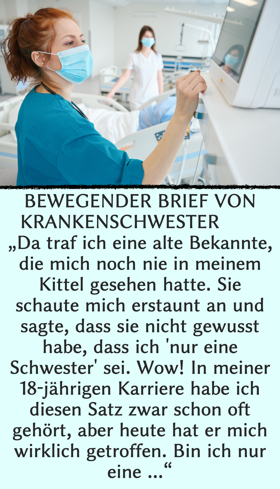 Krankenschwester kämpft für mehr Respekt