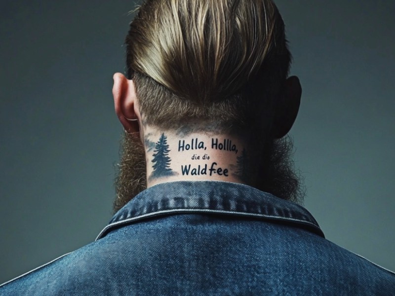 Mann mit Tattoo. (KI-generiert)