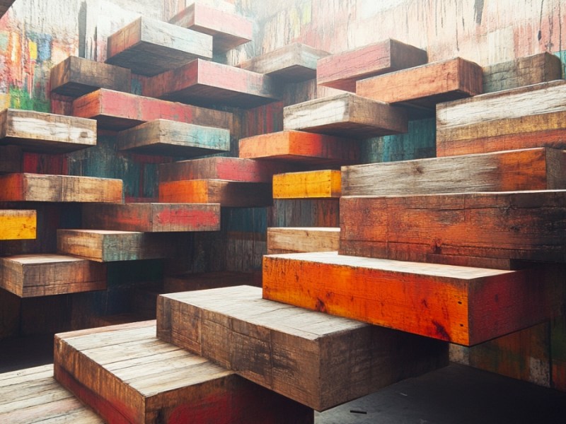 Verrückte Treppe. (KI-generiert)