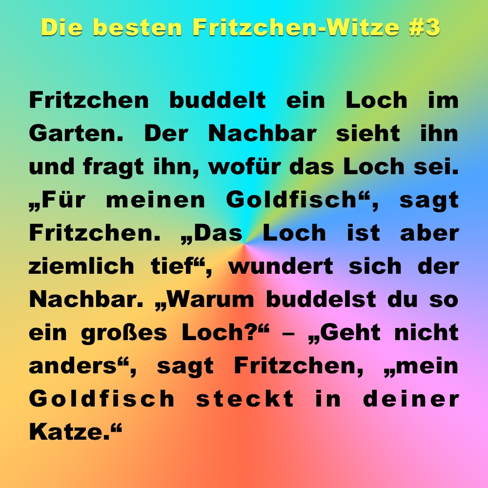 Witz des Tages: die 15 besten Fritzchen-Witze