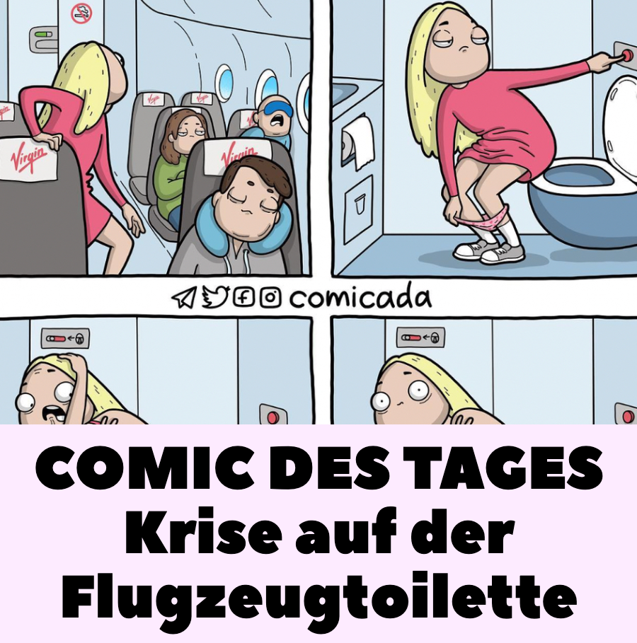 Comic des Tages: Krise auf der Flugzeugtoilette