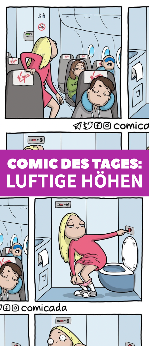 Comic des Tages: Krise auf der Flugzeugtoilette