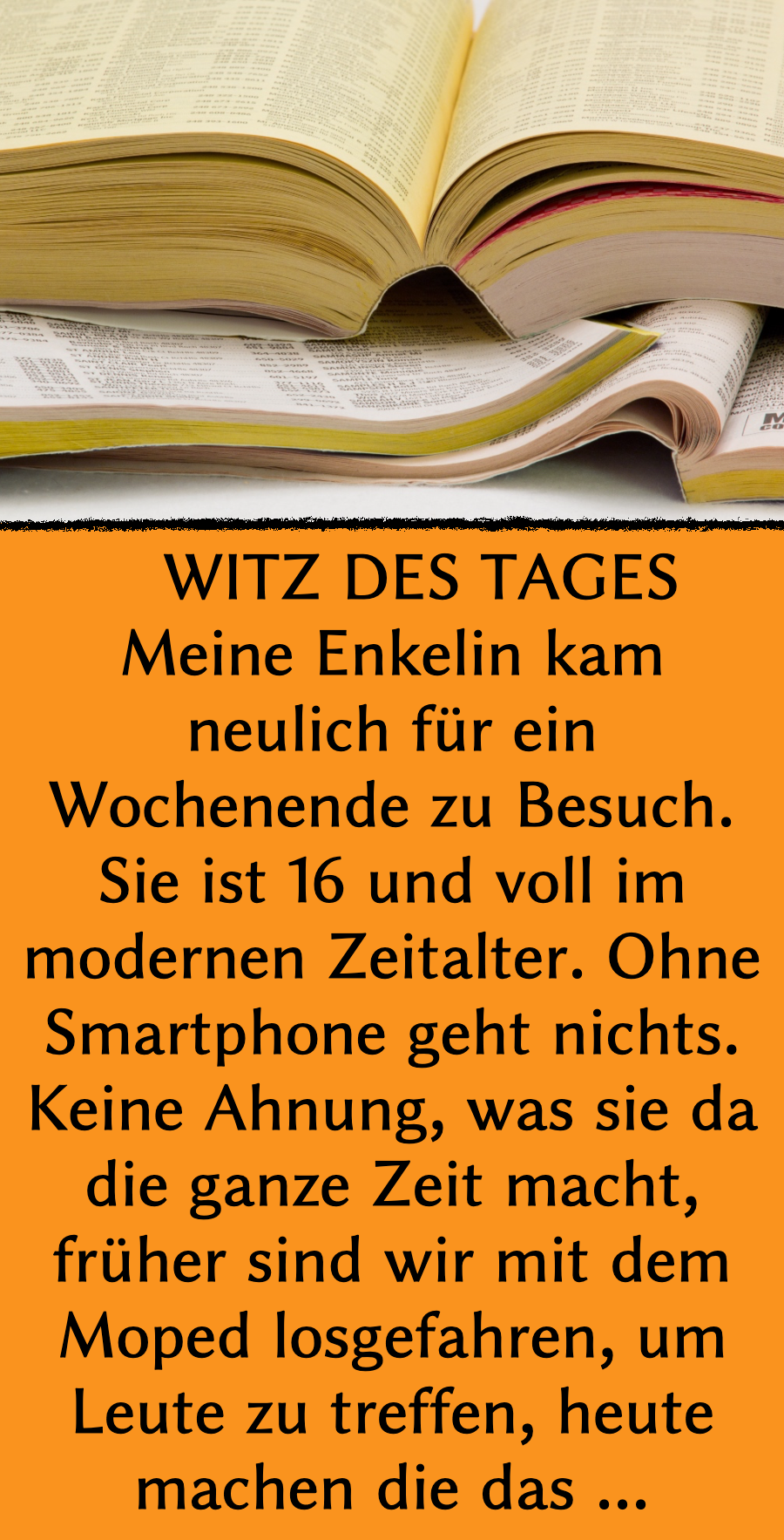 Witz des Tages: Opa entsetzt Enkelin mit Handy-Trick