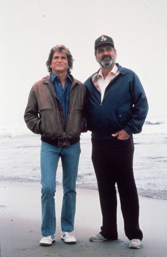 Victor French und Michael Landon in „Ein Engel auf Erden“, 1984