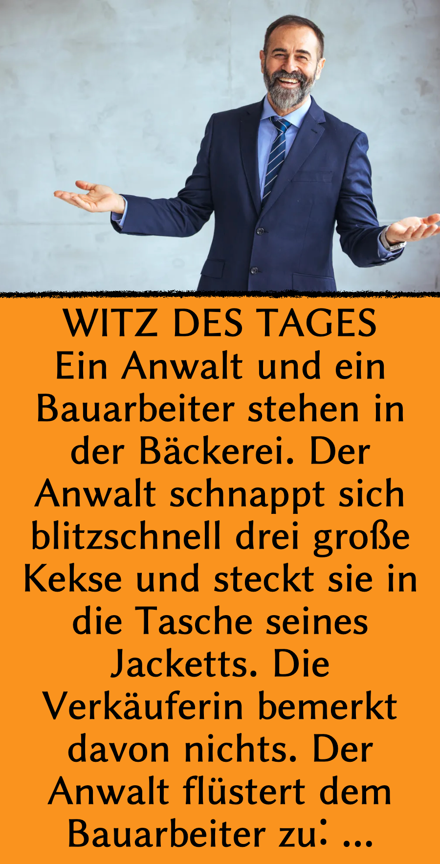 Witz des Tages: Anwalt klaut Kekse