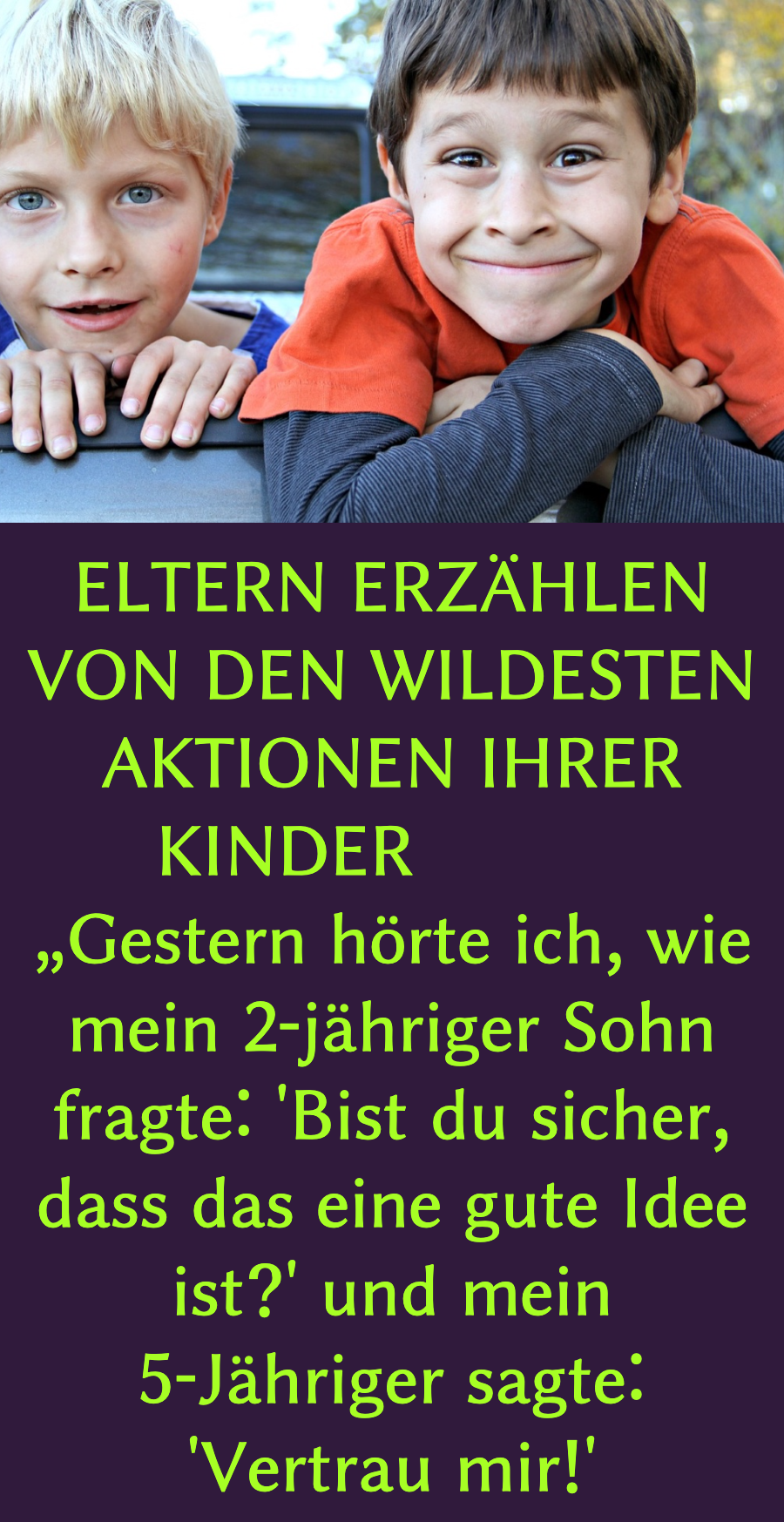 Lustige Tweets: Eltern erzählen von wilden Kinder-Aktionen