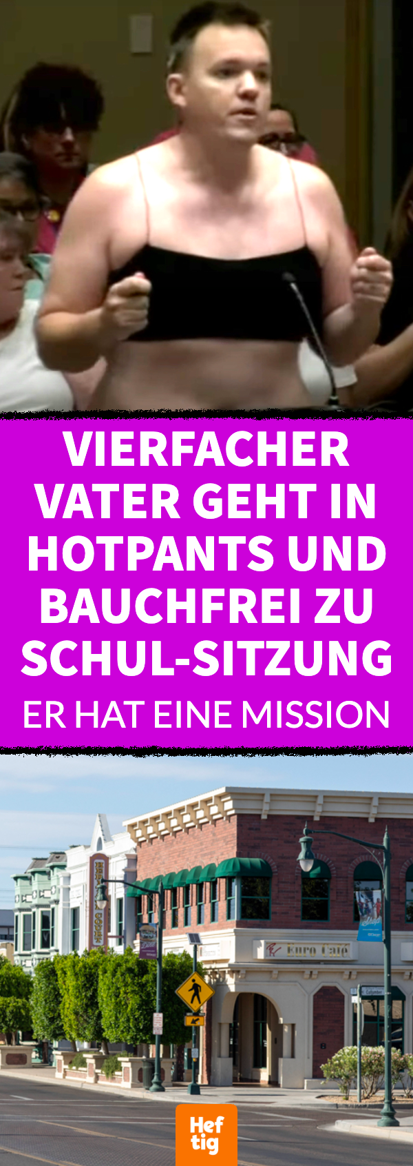 4-facher Vater stürmt bauchfrei die Schule seiner Kinder