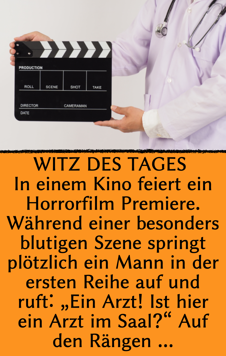 Witz des Tages: Notfall im Kino endet mit Kopfschütteln