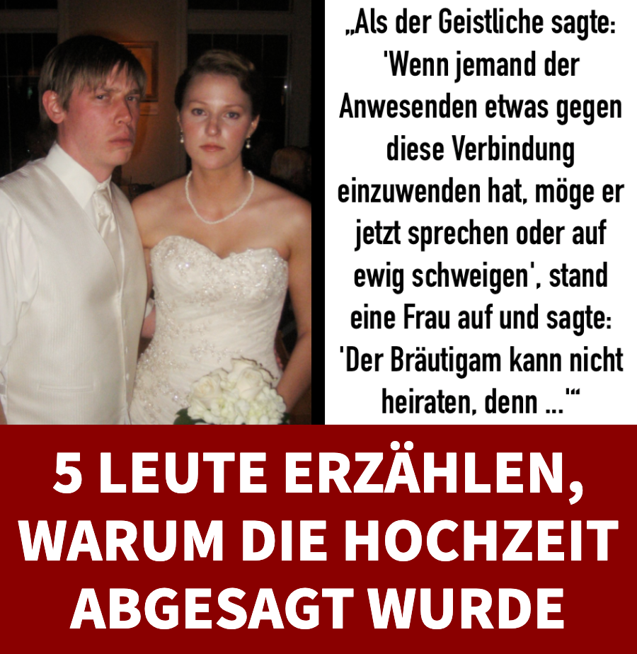 Hochzeit geplatzt: 5 Leute erzählen ihre Geschichte