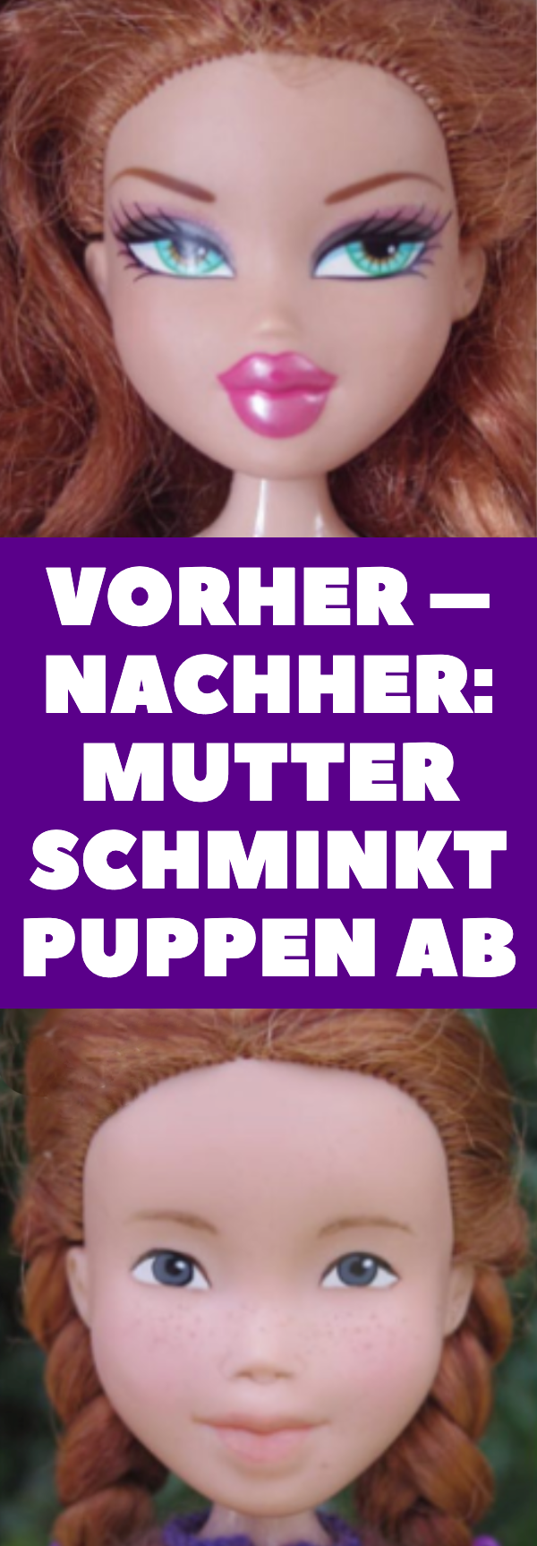 Puppen umgestylt: Künstlerin „schminkt“ Püppchen ab