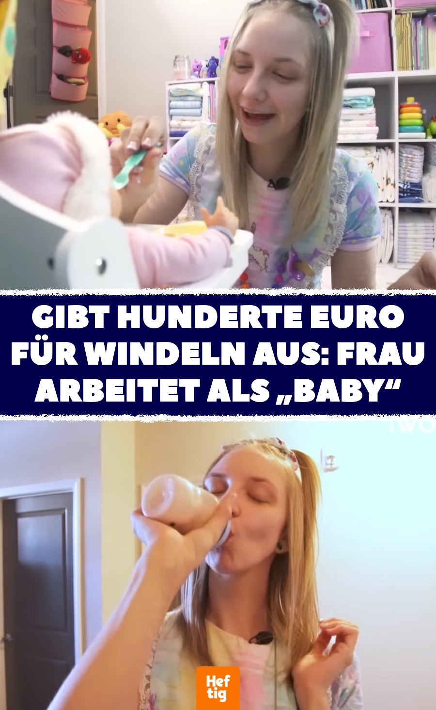 Gibt hunderte Euro für Windeln aus: Frau arbeitet als „Baby“