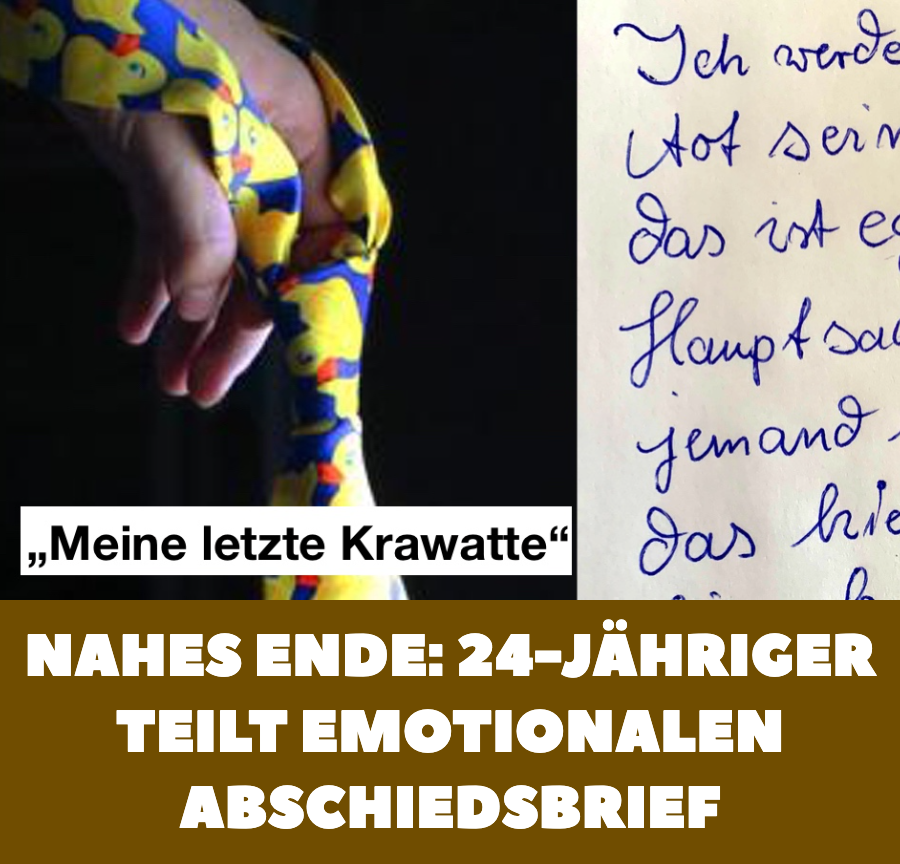 Krebs: 24-Jähriger teilt emotionalen Abschiedsbrief