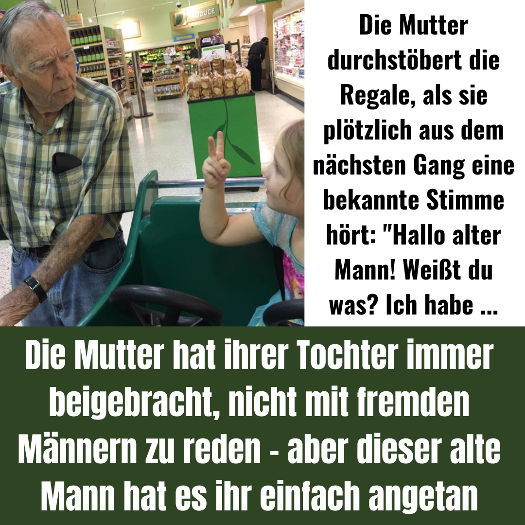 Der alte Mann hat ein kleines Mädchen zur besten Freundin